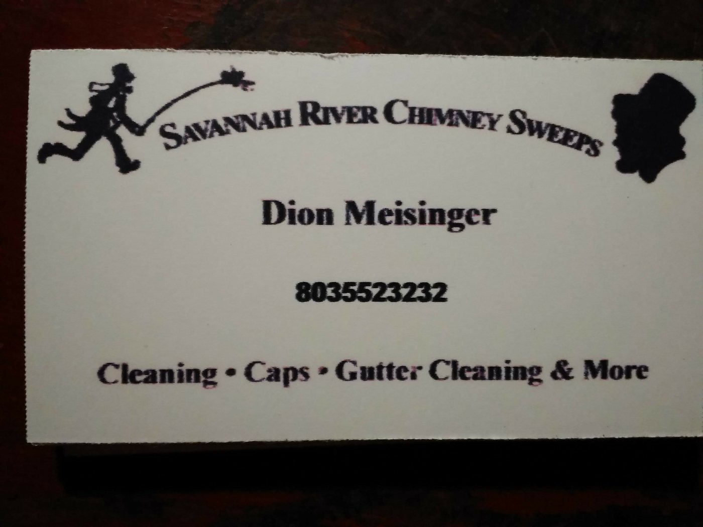 Savannah River Chimney Sweeps business card